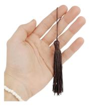 Pingente De Seda Tassel - Franja - Marrom Café - C/50 Nybc