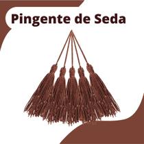 Pingente De Seda Tassel - Franja - Marrom Café - Com 20 Unidades - Nybc