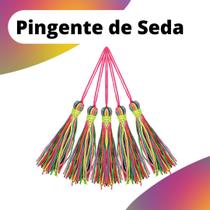 Pingente De Seda Tassel - Franja - Multicolorido - Com 20 Unidades - Nybc