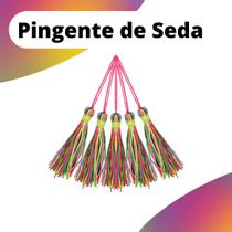 Pingente De Seda Tassel - Franja - Multicolorido - Com 50 Unidades - Nybc