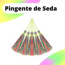 Pingente De Seda Tassel - Franja - Multicolorido Leitoso - Com 50 Unidades - Nybc
