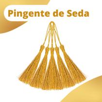 Pingente De Seda Tassel - Franja - Ouro - Com 20 Unidades - Nybc