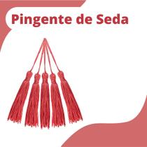 Pingente De Seda Tassel - Franja - Pink Claro - Com 20 Unidades - Nybc
