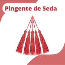 Pingente De Seda Tassel - Franja - Pink Claro - Com 50 Unidades - Nybc