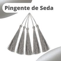 Pingente De Seda Tassel - Franja - Prata - Com 20 Unidades - Nybc Pingente De Seda Tassel - Franja - Prata - Com 20 Unidades - Nybc