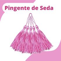 Pingente De Seda Tassel - Franja - Rosa Bebê - Com 20 Unidades - Nybc