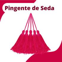 Pingente De Seda Tassel - Franja - Rosa Neon - Com 20 Unidades - Nybc