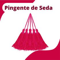 Pingente De Seda Tassel - Franja - Rosa Neon - Com 50 Unidades - Nybc
