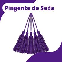 Pingente De Seda Tassel - Franja - Roxo - Com 20 Unidades - Nybc