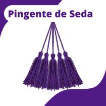 Pingente De Seda Tassel - Franja - Roxo - Com 50 Unidades - Nybc