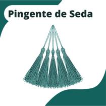 Pingente De Seda Tassel - Franja - Turquesa Escuro - Com 50 Unidades - Nybc