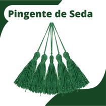 Pingente De Seda Tassel - Franja - Verde Bandeira - Com 20 Unidades - Nybc