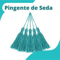 Pingente De Seda Tassel - Franja - Verde Médio - Com 20 Unidades - Nybc