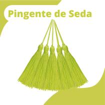 Pingente De Seda Tassel - Franja - Verde Neon - Com 20 Unidades - Nybc