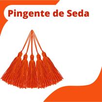 Pingente De Seda Tassel - Laranja - Com 100 Unidades - Nybc