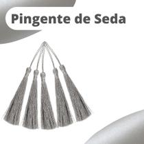 Pingente De Seda Tassel - Prata - Com 100 Unidades - Nybc