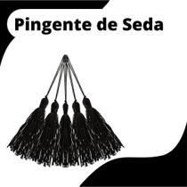 Pingente De Seda Tassel - Preto - Com 100 Unidades - Nybc