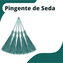 Pingente De Seda Tassel - Turquesa Escuro - Com 100 Unidades - Nybc