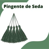Pingente De Seda Tassel - Verde Escuro - Com 100 Unidades - Nybc