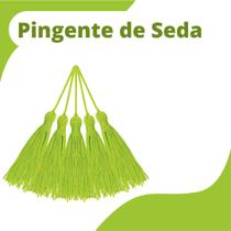 Pingente De Seda Tassel - Verde Folha - Com 100 Unidades - Nybc