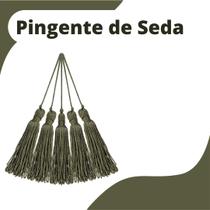 Pingente De Seda Tassel - Verde Musgo - Com 100 Unidades - Nybc