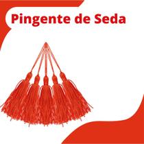 Pingente De Seda Tassel - Vermelho Cereja - Com 100 Unidades - Nybc
