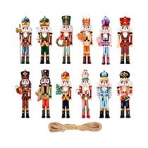 Pingente De Soldado Quebra-Nozes De Madeira 12 Peças Decoração Para Árvore De Natal 2024 Decoração Pingente De Soldado Quebra-Nozes De Madeira 12 Peças Decoração Para Árvore De Natal 2024 Decoração