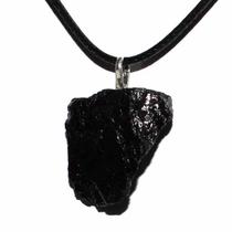 Pingente de Turmalina Preta Bruta Natural com Pino de Prata 950 - Pacote com 03 Unidades Pingente de Turmalina Preta Bruta Natural com Pino de Prata 950 - Pacote com 03 Unidades