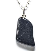 Pingente de Turmalina Preta Natural Rolado com Montagem em Prata 950 - Atacado