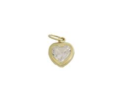 Pingente Delicado Ouro18K Forma Coração Zircônio Amor 13,4mm Pingente Delicado Ouro18K Forma Coração Zircônio Amor 13,4mm