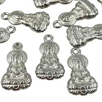 Pingente Deusa da Misericórdia Kuan Yin 23x19mm 10pçs Níquel