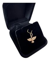 Pingente Divino Espírito Santo Em Ouro 18k Sagrado Pequeno