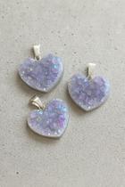 Pingente drusa aura - poder e clareza em prata 950 com pedra natural