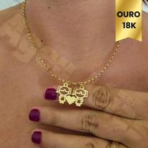 Pingente Duas Meninas Filha Menina Ouro 18k Filhos Mae de Menina Pingente Duas Meninas Filha Menina Ouro 18k Filhos Mae de Menina