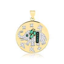 Pingente Elefante Estrelas Pedras Zircônia Folheado A Ouro Pingente Elefante Estrelas Pedras Zircônia Folheado A Ouro