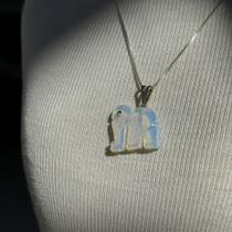 Pingente elefante (prata)- pedra da lua