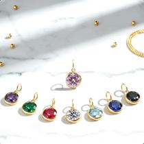 Pingente em Ouro 18k 750 Ponto De Luz 6mm