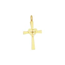 Pingente em Ouro 18K Cruz com Diamante - AU3370