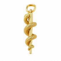 Pingente em Ouro 18K - Emblema de Medicina - Joia Exclusiva Pingente em Ouro 18K - Emblema de Medicina - Joia Exclusiva