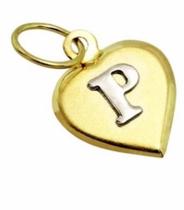 Pingente em Ouro 18k Letra - Coração (valor unitário) Pingente em Ouro 18k Letra - Coração (valor unitário)