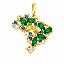 Pingente em Ouro 18k Mapa do Brasil - Joia Exclusiva Pingente em Ouro 18k Mapa do Brasil - Joia Exclusiva
