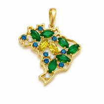 Pingente em Ouro 18k Mapa do Brasil - Joia Exclusiva