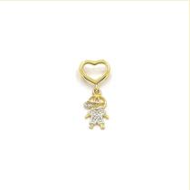 Pingente Em Ouro 18k Menino Filho Criança Boneco