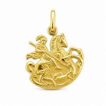 Pingente em Ouro 18k São Jorge Oco - Joia Exclusiva Pingente em Ouro 18k São Jorge Oco - Joia Exclusiva