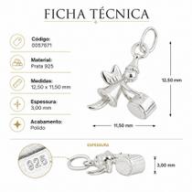 Pingente em Prata 925 Fada do Dente - Joia Exclusiva