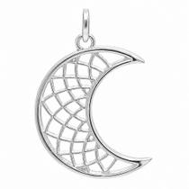 Pingente em Prata 925 Lua Vazada - Joia Elegante e Exclusiva Pingente em Prata 925 Lua Vazada - Joia Elegante e Exclusiva