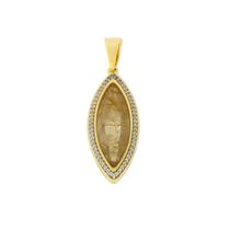 Pingente em quartzo rutilado dourado Pingente em quartzo rutilado dourado