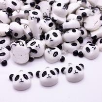 Pingente em Resina 10 Peças Panda Para Brinco Colar Chaveiro