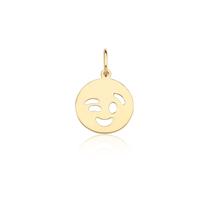 Pingente Emoji Olho Piscando Ouro 18k Pingente Emoji Olho Piscando Ouro 18k