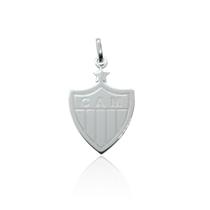 Pingente escudo chapa atlético - 2cm prata 925 Pingente escudo chapa atlético - 2cm prata 925